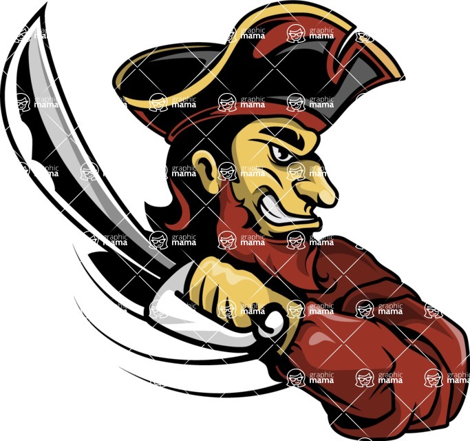 Vector Mascot Collection - Pirate Mascot Clipart